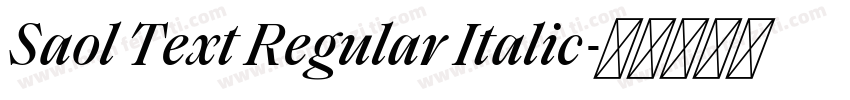 Saol Text Regular Italic字体转换